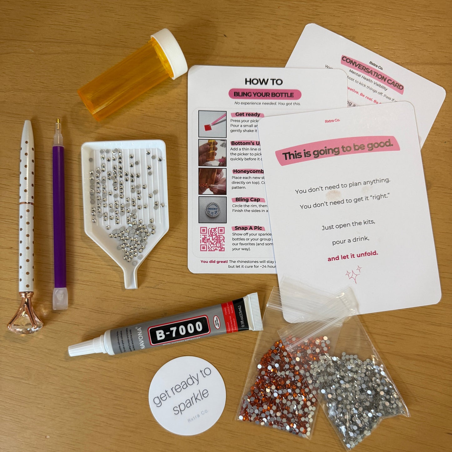 Sparkle & Spill @ Sara McGinty's: Bedazzled Pill Bottles